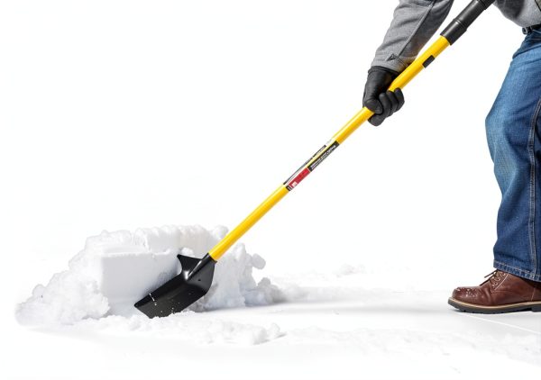 Snow Shovel THE SNOWPLOW Yellow D-Grip Metal Handle-1