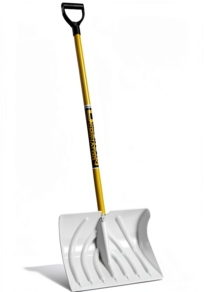 The Snowplow Snow Scoop in use on a snowy driveway