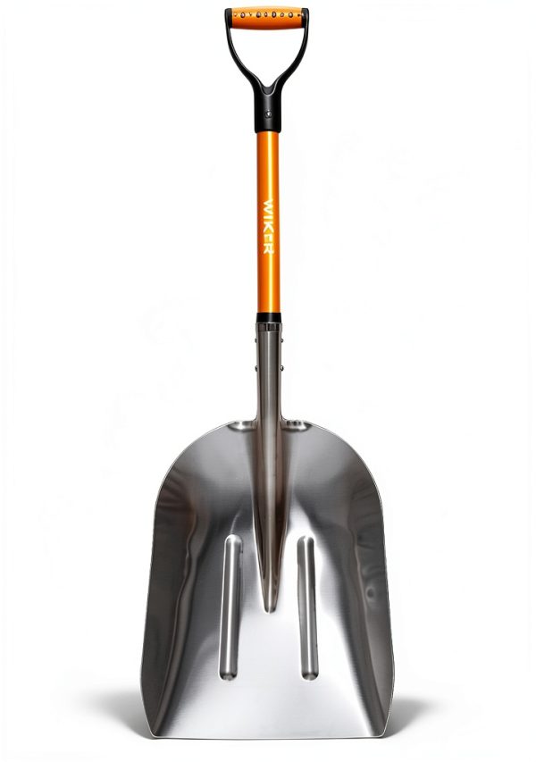 WIKER Aluminum Snow Shovel D-Grip Fiberglass Handle Orange-0