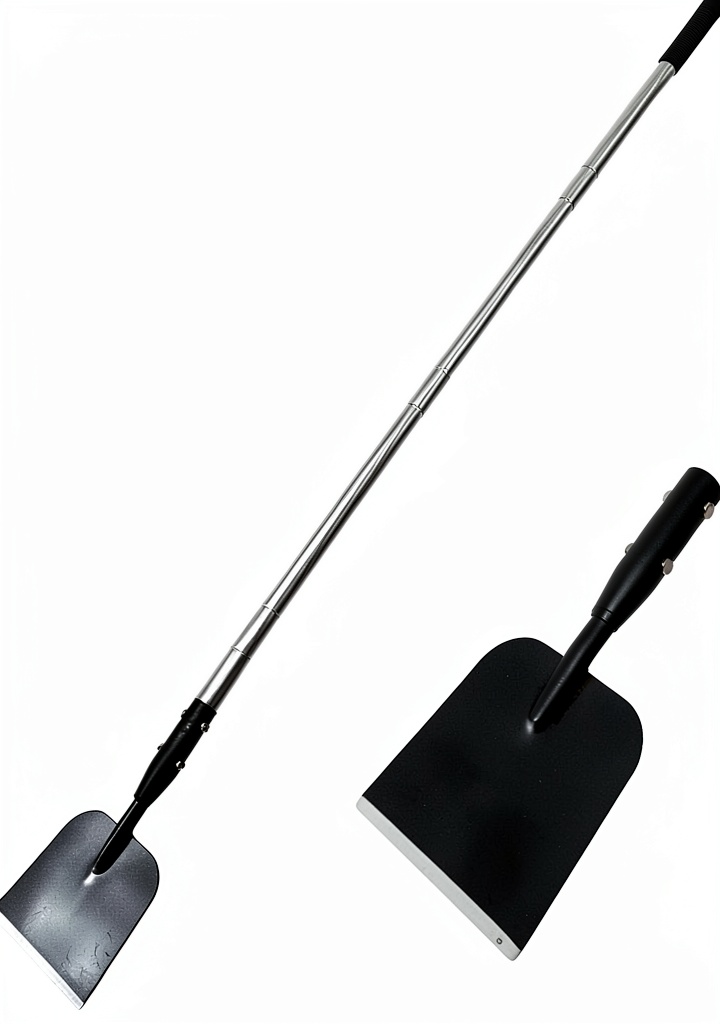 BARAYSTUS snow shovel in use on a snowy driveway