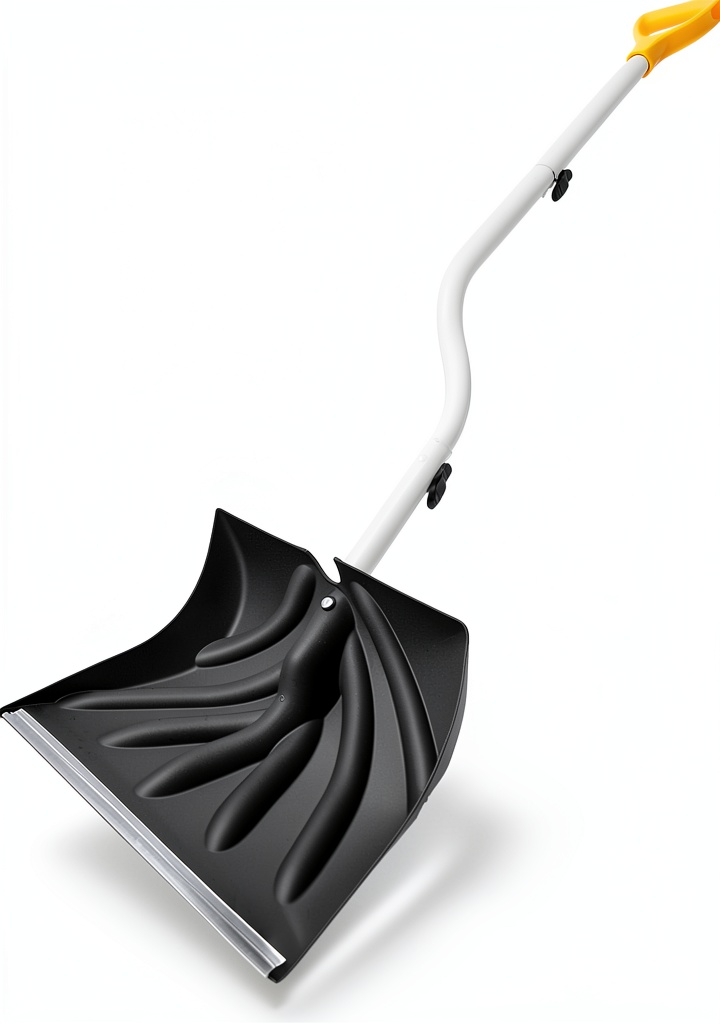 Yeitsnow snow shovel being used on a residential driveway