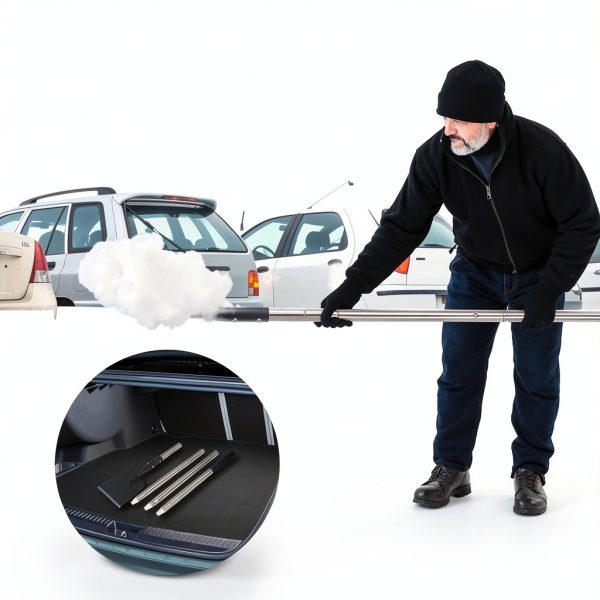 BARAYSTUS Snow Shovel Metal Ergonomic Handle Heavy Duty-5