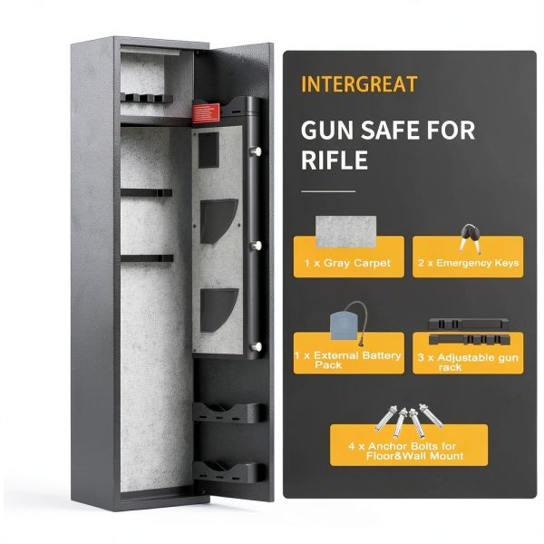 INTERGREAT Biometric Gun Safes for Rifles and Shotguns-1