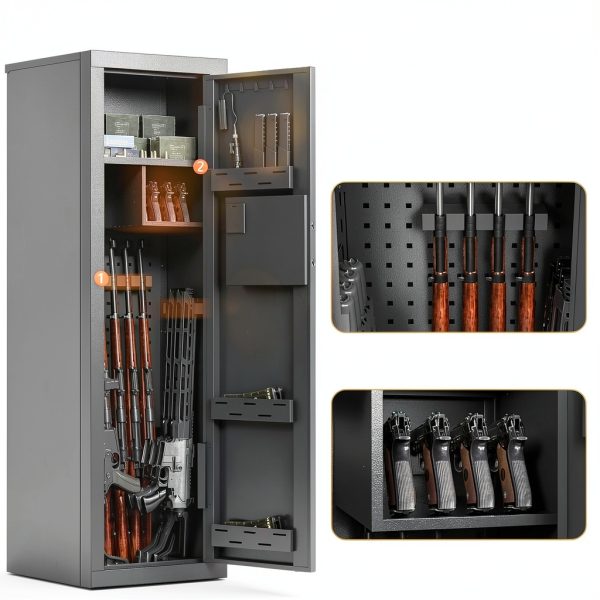 KAER Large Capacity Biometric Fingerprint Gun Cabinet-3