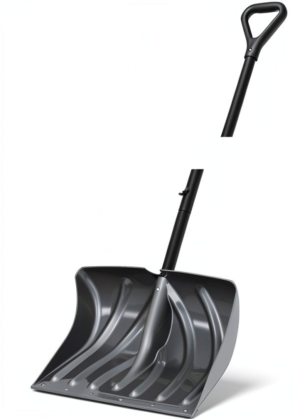 Suncast Snow Shovel Ergonomic D-Grip Foldable Design-0