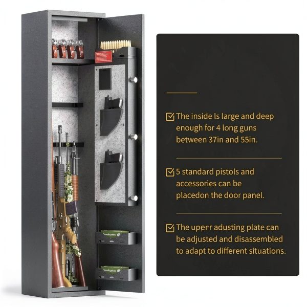 INTERGREAT Biometric Gun Safes for Rifles and Shotguns-5