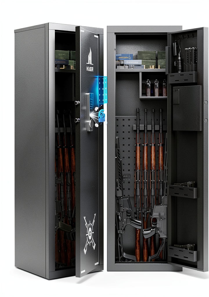 KAER Large Capacity Biometric Fingerprint Gun Cabinet