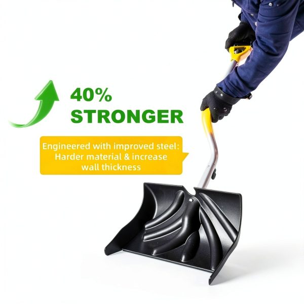 Snow Shovel yeitsnow Ergonomic Z Handle Plastic-3