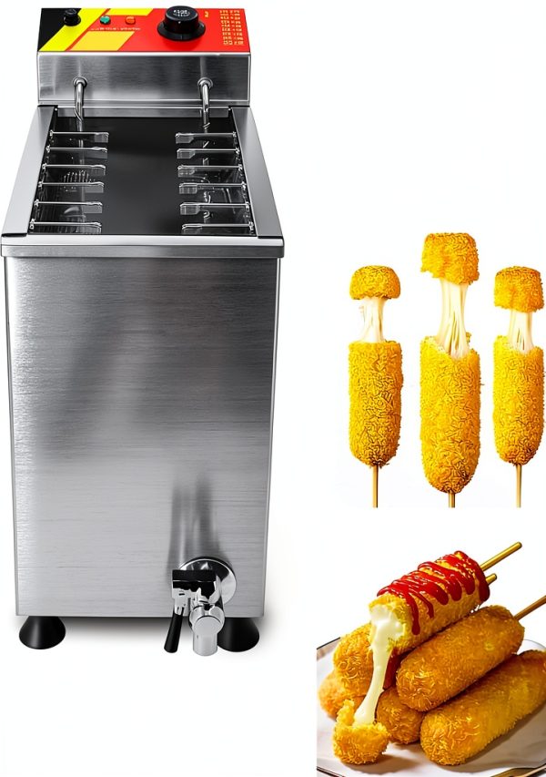 Commercial Deep Fryer Koalalko 24L Cheese Hot Dog & Waffle Stick Maker-0