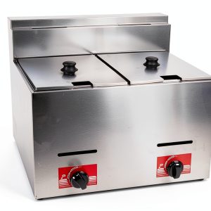 Gas Fryer TdiriNar 2×5.3QT Propane Double Cylinder Steel-0