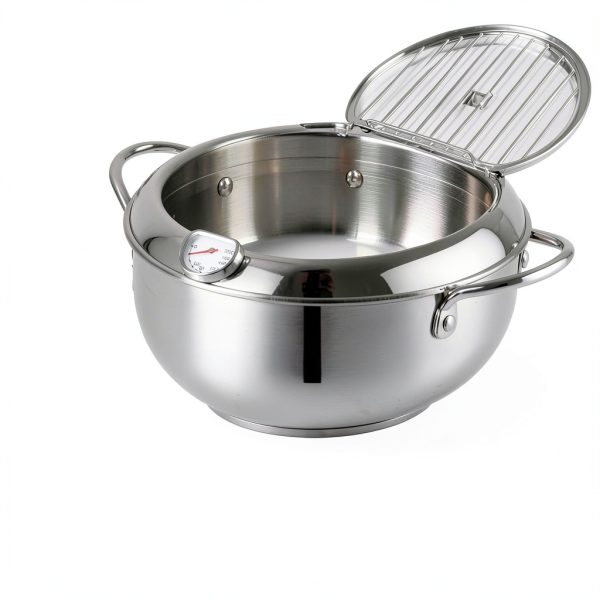 304 Stainless Steel Frying Pot ASDFB 11" 2.2L Deep Fryer Temp Control-3