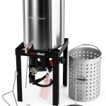 30 QT Turkey Fryer Set OuterMust 50,000 BTU Aluminum Pot with Basket-0