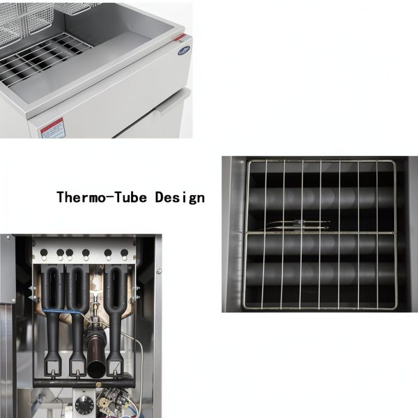 CookRite ATFS-40 Deep Fryer with 3‑Tube Stainless Steel Natural Gas-4