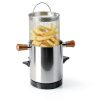 Small Deep Oil Fryer Pot PAMISO 68oz 304 Stainless Steel Glass Lid-1