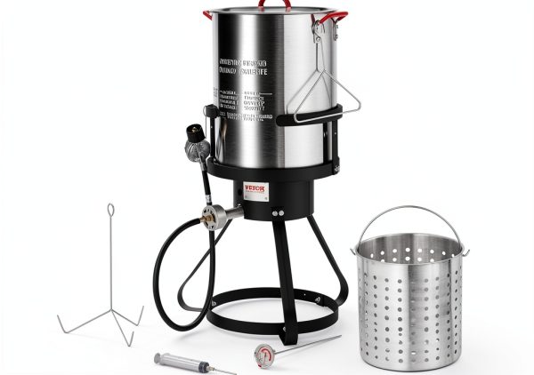 Turkey Deep Fryer VEVOR 30qt Aluminum Commercial Fryer 54k BTU Propane-10