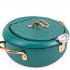 Deep Fryer Pot 304 Steel with Thermometer – Aqur2020 Deep Green-5