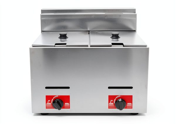 Gas Fryer TdiriNar 2×5.3QT Propane Double Cylinder Steel-1