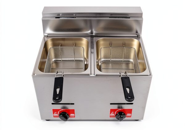 Gas Fryer TdiriNar 2×5.3QT Propane Double Cylinder Steel-2