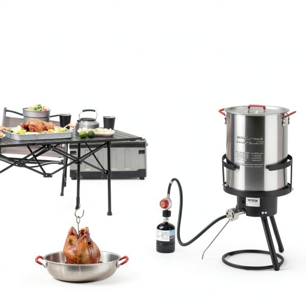 Turkey Deep Fryer VEVOR 30qt Aluminum Commercial Fryer 54k BTU Propane-5