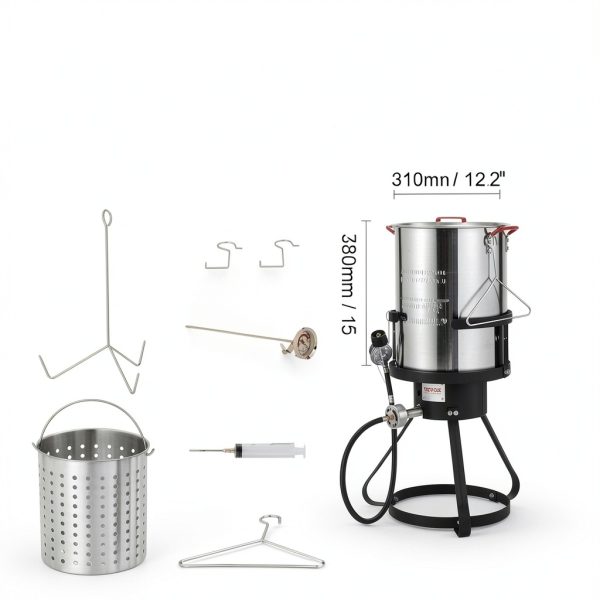 Turkey Deep Fryer VEVOR 30qt Aluminum Commercial Fryer 54k BTU Propane-1