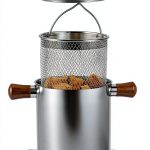 Small Deep Oil Fryer Pot PAMISO 68oz 304 Stainless Steel Glass Lid-0