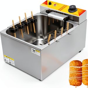Automatic Corn Dog Fryer WQV 12L Stainless Steel Commercial Deep Fryer-0
