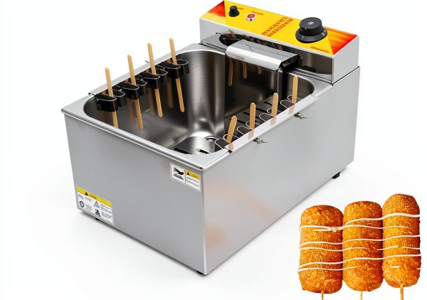 Automatic Corn Dog Fryer WQV 12L Stainless Steel Commercial Deep Fryer-0