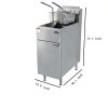CookRite ATFS-40 Deep Fryer with 3‑Tube Stainless Steel Natural Gas-3