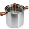 Small Deep Oil Fryer Pot PAMISO 68oz 304 Stainless Steel Glass Lid-6