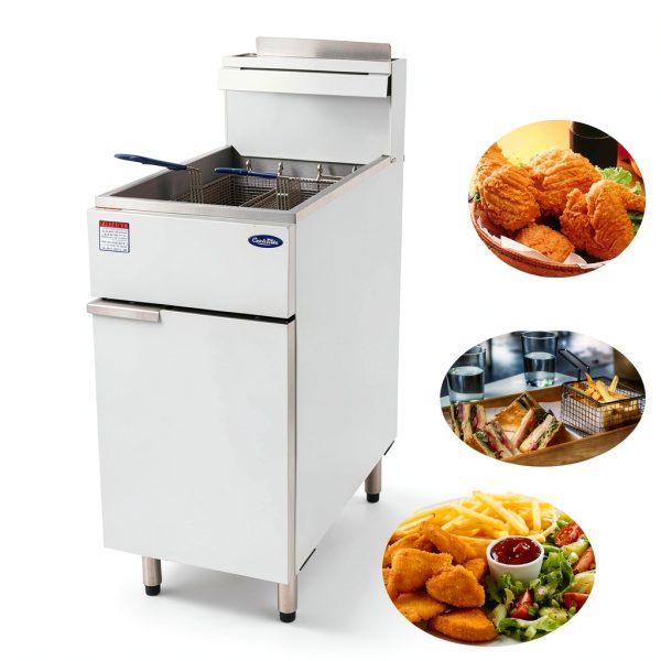 CookRite ATFS-40 Deep Fryer with 3‑Tube Stainless Steel Natural Gas-1