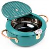 Deep Fryer Pot 304 Steel with Thermometer – Aqur2020 Deep Green-8