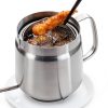 68oz Deep Fryer Pot by Abnaok 304 Stainless Steel Oil Filter Basket-3