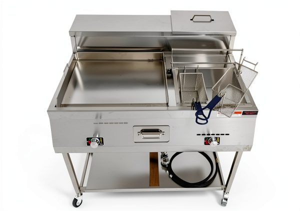 Gas Shark Deep Fryer and Griddle Cart 20" Griddle 3.5 Gallon-7