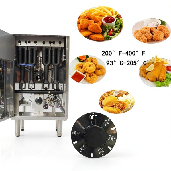 CookRite ATFS-40 Deep Fryer with 3‑Tube Stainless Steel Natural Gas-2