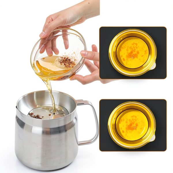 68oz Deep Fryer Pot by Abnaok 304 Stainless Steel Oil Filter Basket-4