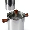 Small Deep Oil Fryer Pot PAMISO 68oz 304 Stainless Steel Glass Lid-4