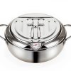 304 Stainless Steel Frying Pot ASDFB 11" 2.2L Deep Fryer Temp Control-1