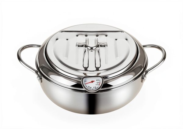 304 Stainless Steel Frying Pot ASDFB 11" 2.2L Deep Fryer Temp Control-1