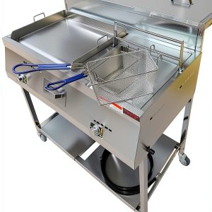 Gas Shark Deep Fryer and Griddle Cart 20" Griddle 3.5 Gallon-0