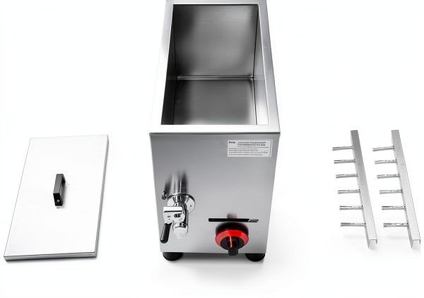 Gas Frying Machine LLHZGAO 21L Commercial LPG Deep Fryer with 12 Racks-6