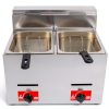 Gas Fryer TdiriNar 2×5.3QT Propane Double Cylinder Steel-5