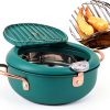 Deep Fryer Pot 304 Steel with Thermometer – Aqur2020 Deep Green-3