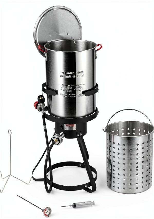 Turkey Deep Fryer VEVOR 30qt Aluminum Commercial Fryer 54k BTU Propane-9