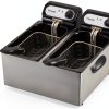 Vexon 3000W Electric Deep Fryer with Double 3L Baskets, Silver-6