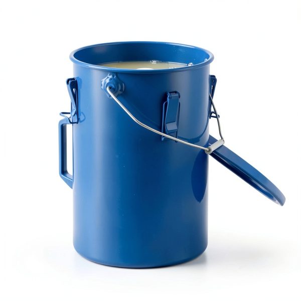 VEVOR Fryer Grease Bucket 6 Gallon Steel Caddy Rust‑Proof Blue-1