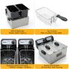 Vexon 3000W Electric Deep Fryer with Double 3L Baskets, Silver-2