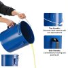 VEVOR Fryer Grease Bucket 6 Gallon Steel Caddy Rust‑Proof Blue-4