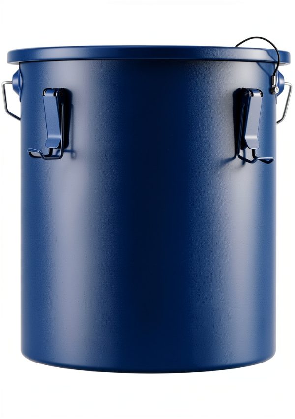 VEVOR Fryer Grease Bucket 6 Gallon Steel Caddy Rust‑Proof Blue-8