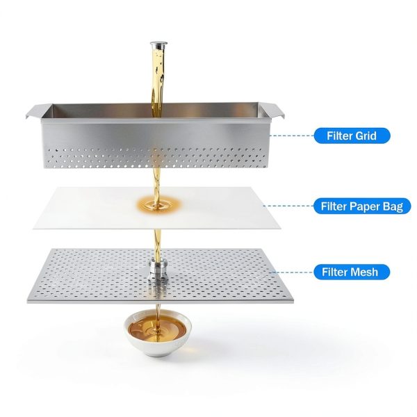 55 L /14.5 Gal Commercial Mobile Fryer Filter Machine 550W Restaurant Oil Filter Machine Mobile Fryer Oil Filter Machine with Filter Papers Fryer Oil Filter Cart for Supermarket, Restaurant-5