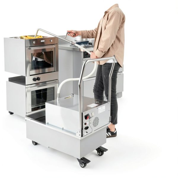 55 L /14.5 Gal Commercial Mobile Fryer Filter Machine 550W Restaurant Oil Filter Machine Mobile Fryer Oil Filter Machine with Filter Papers Fryer Oil Filter Cart for Supermarket, Restaurant-4
